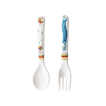 Baby Cie Amuses-Toi (Enjoy Yourself) Textured Fork & Spoon