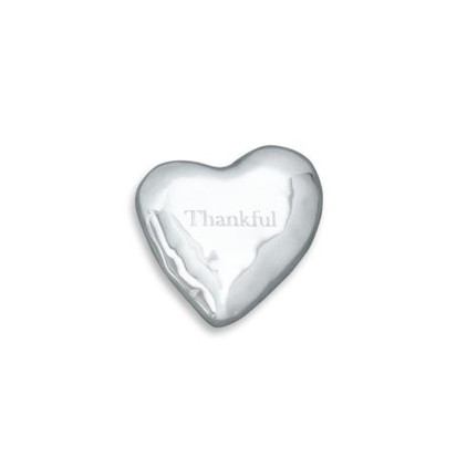 Beatriz Ball Giftables Engraved Heart Thankful Paperweight