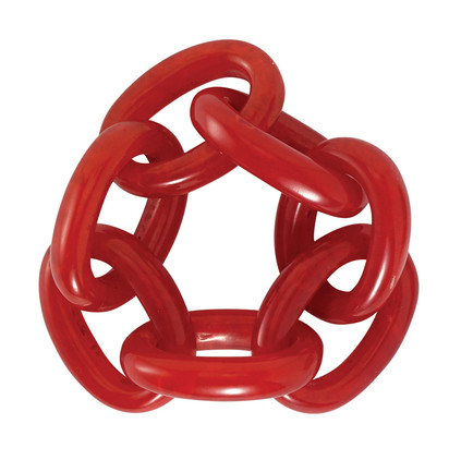 Bodrum Chain Link Red Napkin Rings 4 Pack