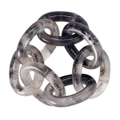 Bodrum Chain Link Smoke Napkin Ring (Set of 4)