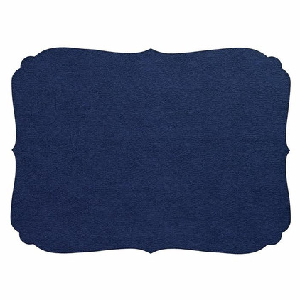Bodrum Curly Navy Oblong Place Mats (Set of 4)