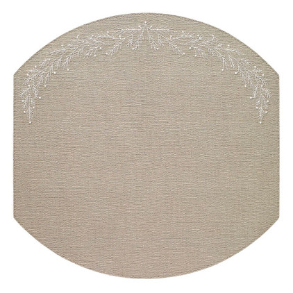 Bodrum Holly Oatmeal White Table Mats Set of 4