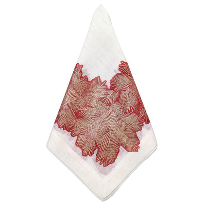 Bodrum Spruce Red 22 inch Napkins Set of 4