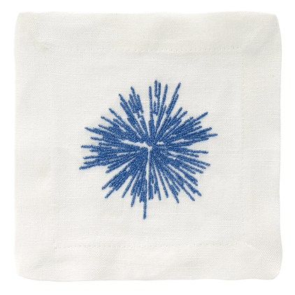 Bodrum Starburst Cocktail Napkins Blue (Set of 4)