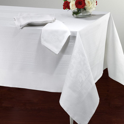 Bodrum Villa Tablecloth White 63x144