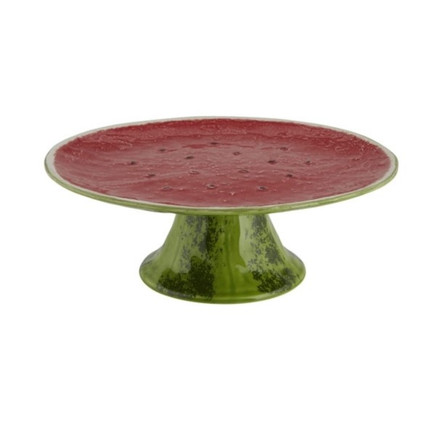 Bordallo Pinheiro Vista Alegre Watermelon Cake Stand 8 inch