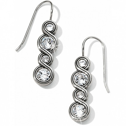 Brighton Silver Infinity Sparkle French Wire Earrings