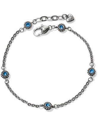 Brighton Twinkle Anklet Silver-Sapphire