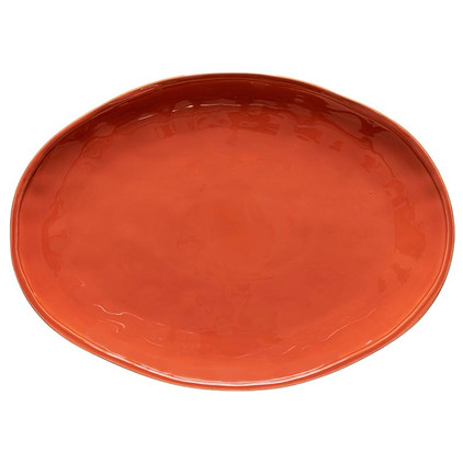 Casafina Fontana Oval Turkey Platter Paprika