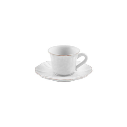 Casafina Impressions White Coffee Cup & Saucer (6)