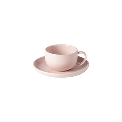 Casafina Pacifica Tea Cup & Saucer Marshmallow Rose - Set of 6