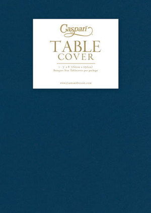 Caspari Paper Linen Navy Blue Solid Tablecover 5.2X8.2