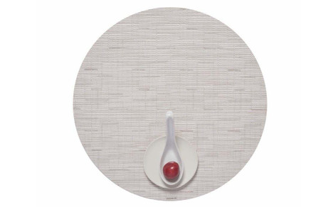 Chilewich Bamboo Table Mat 15 Round Placemat - Coconut