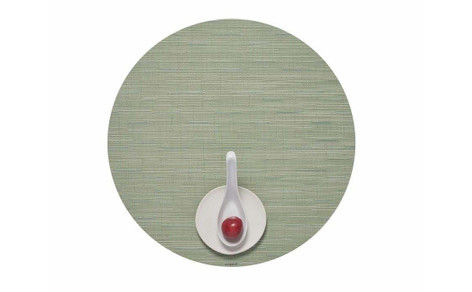 Chilewich Bamboo Table Mat 15 Round Placemat - Spring Green