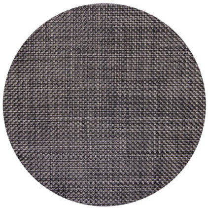 Chilewich Basketweave Table Mat 15 Round - Carbon