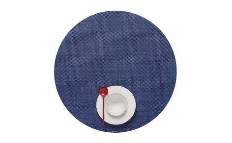 Chilewich Mini Basket Table Mat 15 Round Placemat - Indigo