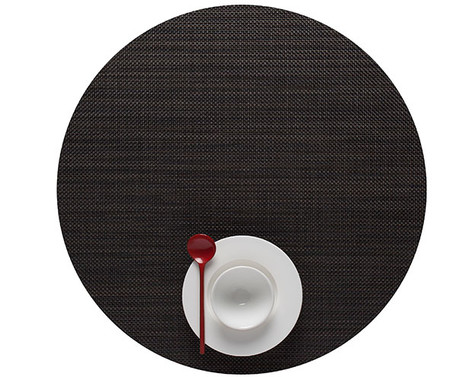 Chilewich Mini Basket Placemat 15 Round Espresso