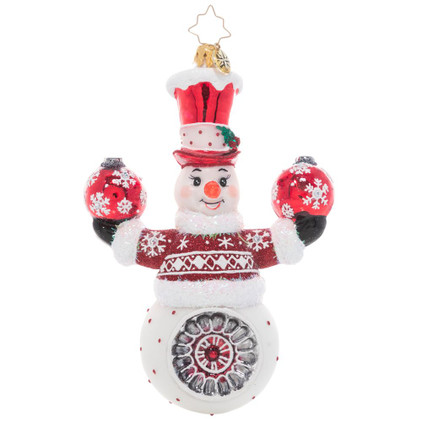 Christopher Radko Cheery Snowman Juggler Ornament