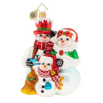 Christopher Radko A Frozen Family Snowman Ornament