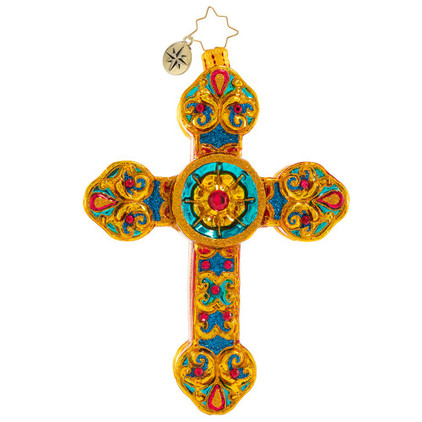 Christopher Radko Golden Delight Cross Ornament
