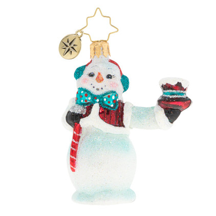 Christopher Radko Hats Off Snowman Gem Ornament