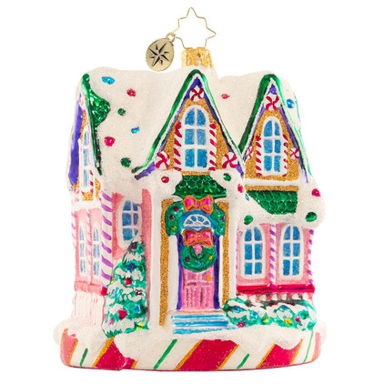 Christopher Radko Marvelous In Mint Gingerbread House Ornament