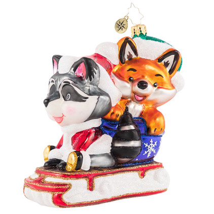 Christopher Radko Race You To The Den! Fox Ornament