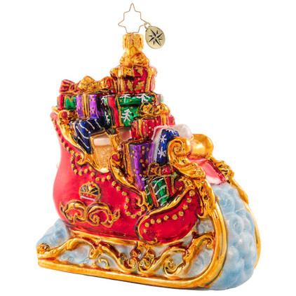 Christopher Radko Regally Radiant Sleigh Ornament