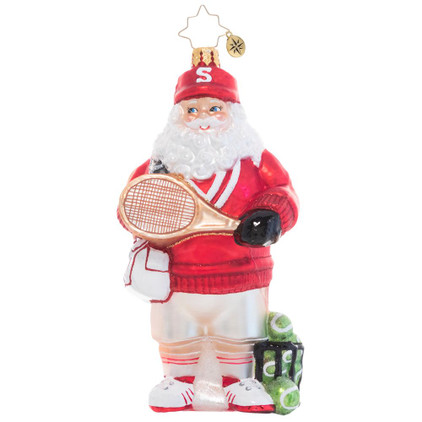 Christopher Radko Tennis Ace Santa Ornament
