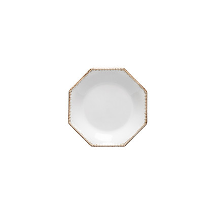 Costa Nova Luzia White Octagonal Bread Plate - Set of 6