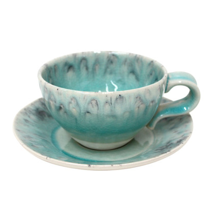 Costa Nova Madeira Tea Cups & Saucers Set of 6 - Blue