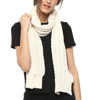 Darzzi Natural Braid Cable Scarf