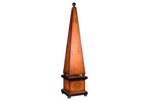 Dessau Home Burl Wood Obelisk