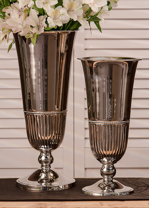 Dessau Home Nickel Fluted Vase Home Decor