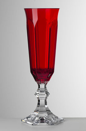 Mario Luca Giusti Dolce Vita Acrylic Champagne Flute Red