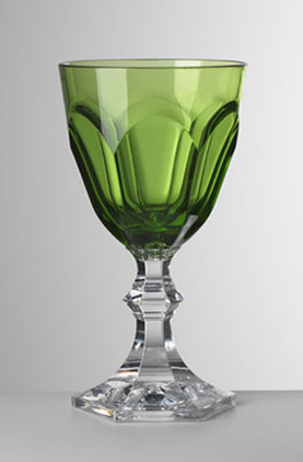 Mario Luca Giusti Dolce Vita Green Acrylic Wine Goblet