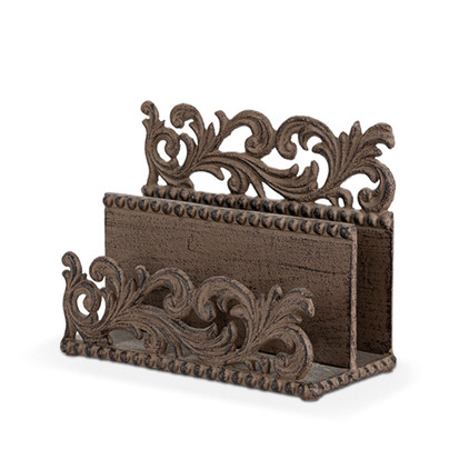 GG Collection Metal Acanthus Letter Holder