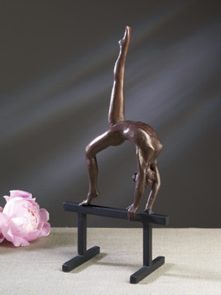 Dessau Home Gymnast on Balance Beam Sculpture Bronze Iron Home Decor