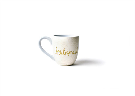 Happy Everything Floral Bridesmaid 4.25 Mug Ecru