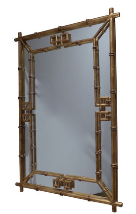 Dessau Home Antiqued Gold Fretwork Mirror