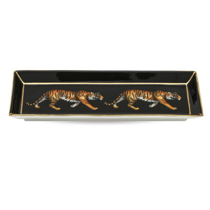 Halcyon Days Magnificent Wildlife Twin Tiger Rectangular Tray