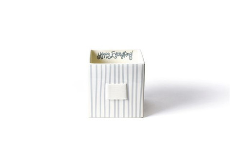 Happy Everything Stone Stripe Mini Nesting Cube Medium