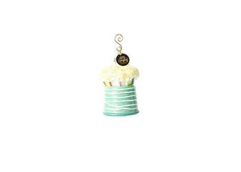 Happy Everything Sparkle Cake Shaped Ornament