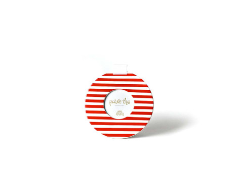 Happy Everything Red Medium Stripe Mini 8.5 Round Frame