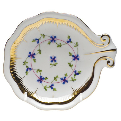 Herend Blue Garland Shell Dish 4 inch D