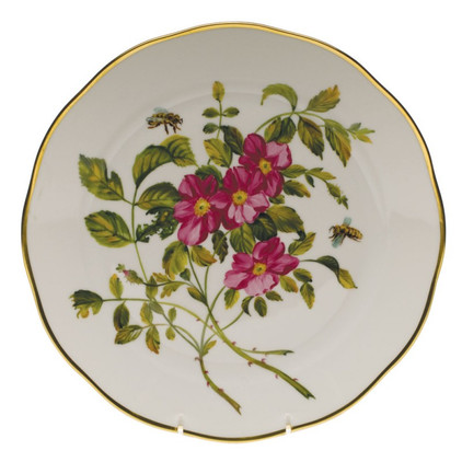 Herend American Wildflower Dinner Plate 10.5 inch D - Prairie Rose