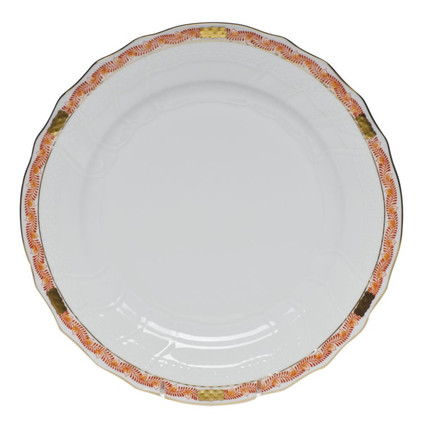 Herend Chinese Bouquet Garland Rust Dinner Plate 10.5 inch D