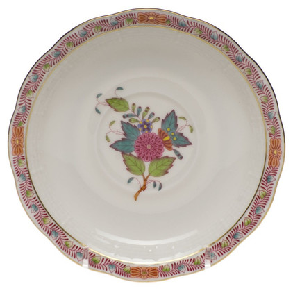 Herend Chinese Bouquet Multicolor Tea Saucer 6 inch D