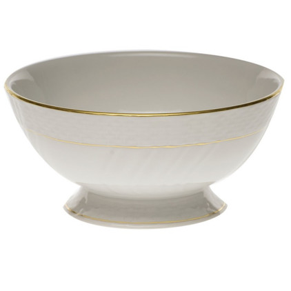 Herend Golden Edge Footed Bowl 5 inch D X 2.5 inch H