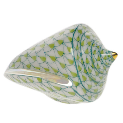 Herend Lime Fishnet Figurine - Cone Shell 1.75 inch L X 1 inch W